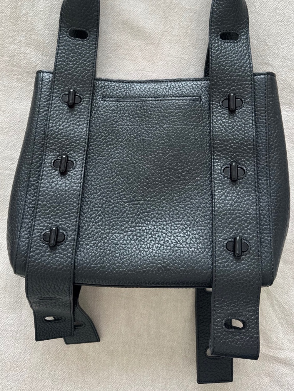 Dagne Dover Tokyo Turnlock Tote $249 – Black Convertible Handbag/Shoulder Bag - Picture 5 of 6